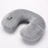 Inflatable U Shaped Pillow Car Air Flight Pillows Neck Support Headrest Cushion Soft Nursing Cushion for Travel with Pump 2
