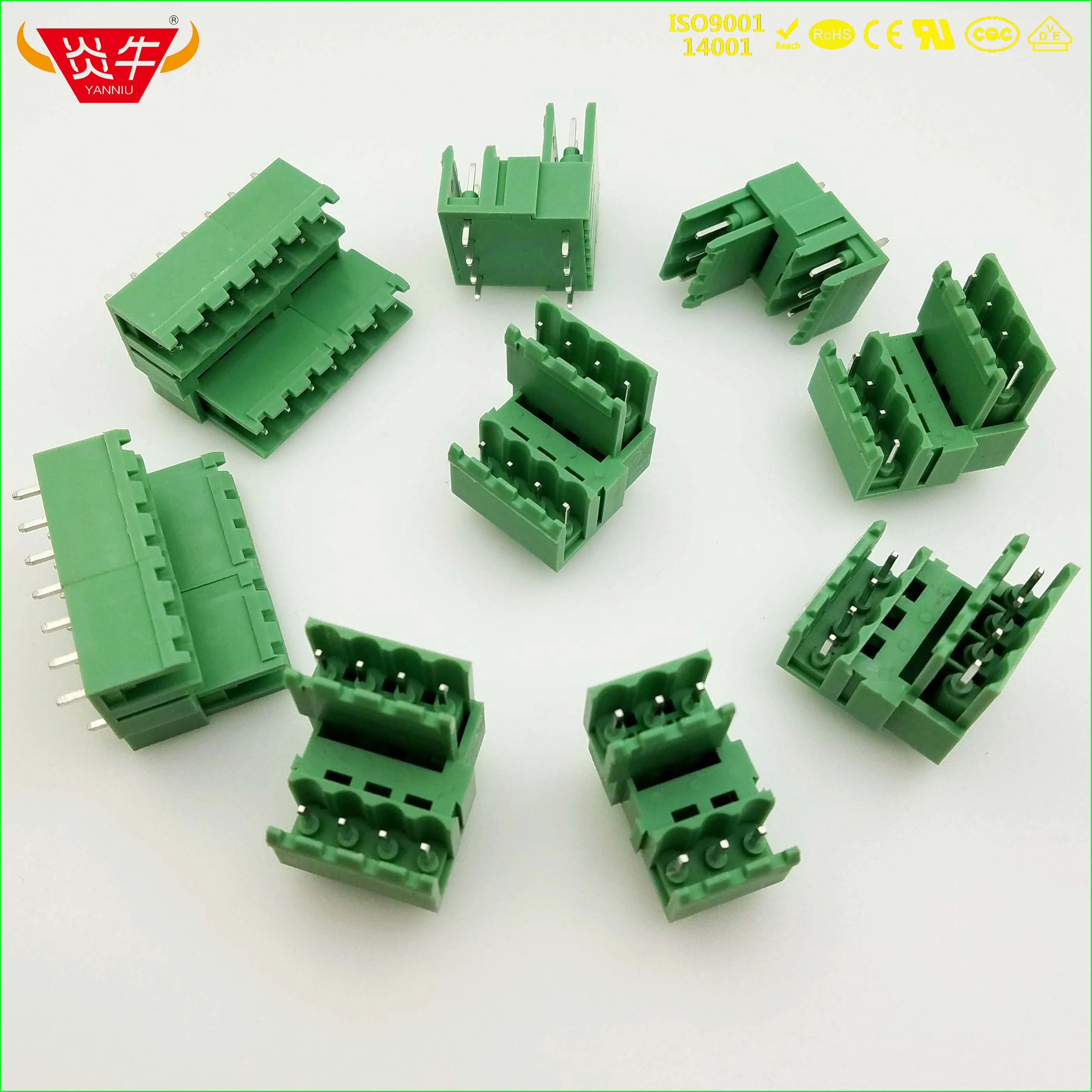 Conector do Pwb Connector 12 Plug-in Bloco Teminal Edgvt 5.08mm 4pin Md24pin Mdstbv 25g 1763074 Phoenix Contato Kefa Kf2edgvt 5.08 2 p