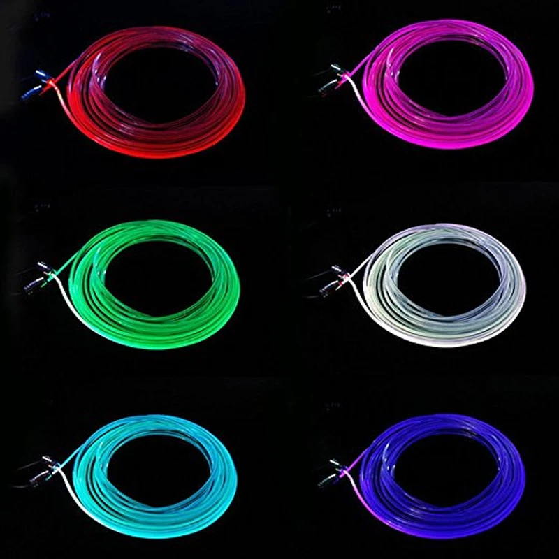 GZKAFOLEE 6 м ZKAFOLEE голосовой звук активный RGB светодиодный свет салона автомобиля Многоцветный EL неоновая подсветка для салона автомобиля Bluetooth телефон управление атмосферным светом 12 В