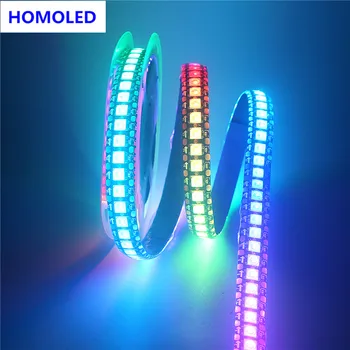 

WS2812B LED Light Strip 5050 RGB Lamp Beads Neon Sign Smart Strip WS2812 Pixels Addressable Dual Signal Full Color LED Strip