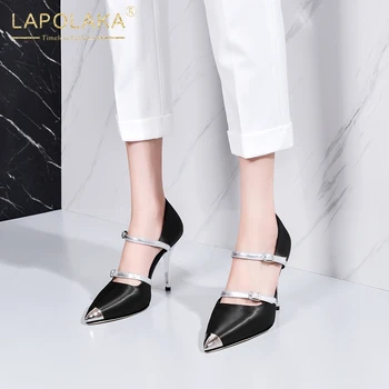 

Lapolaka 2020 New Fashion Large Size 43 Pointed Toe Summer Sandals Women Shoes Buckle Strap Thin High Heels Shoes Woman
