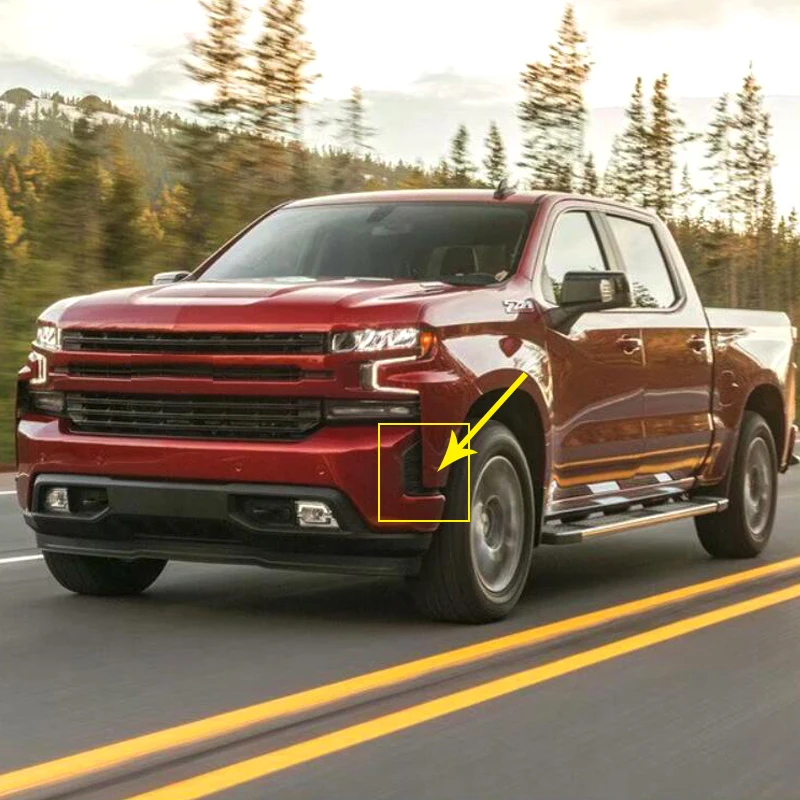 Для Chevrolet Silverado автомобильный передний бампер декоративные полоски накладка 2 шт. АБС пластик авто аксессуары
