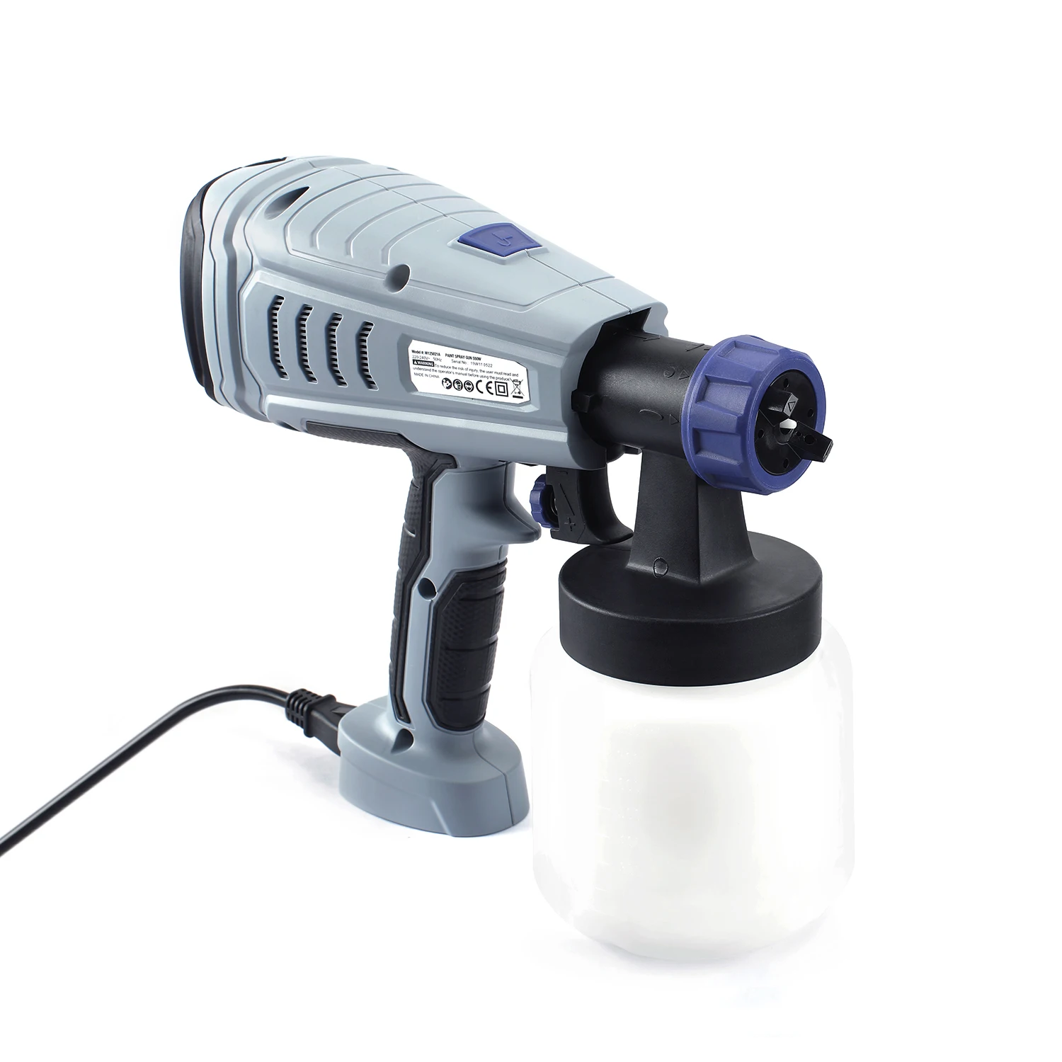 WORKPRO 스프레이건 HVLP 페인트 스프레이건, 가정용 초보자용 전기 페인트 분무기, 800ML 파워, 2 깍지, 550W, 220V
