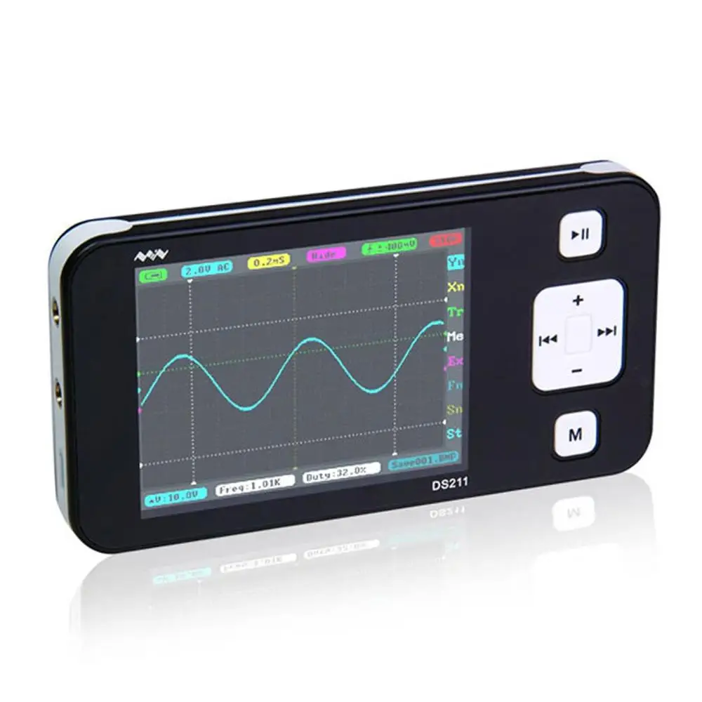 

Mini 2.8 Inch TFT LCD Screen Display Oscilloscope USB Portable Digital Storage Oscilloscope 320X240 DS211 With Plastic Shell