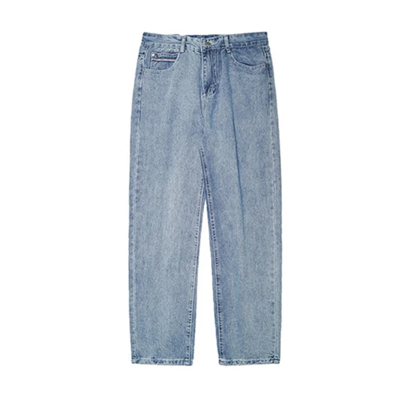

Spring Men Women Jeans Pants Korean Style Trendy Loose Pants Straight Wide Leg Trousers Vintage Male Trousers 2023 Autumn
