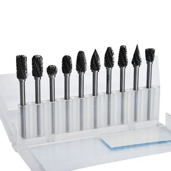 

10PCS Carbide Rotary File for Wood Carving Mill Wood Carving Carving Knife Electric Grinding Set Burr Bit CNC Engraving Hot Sale