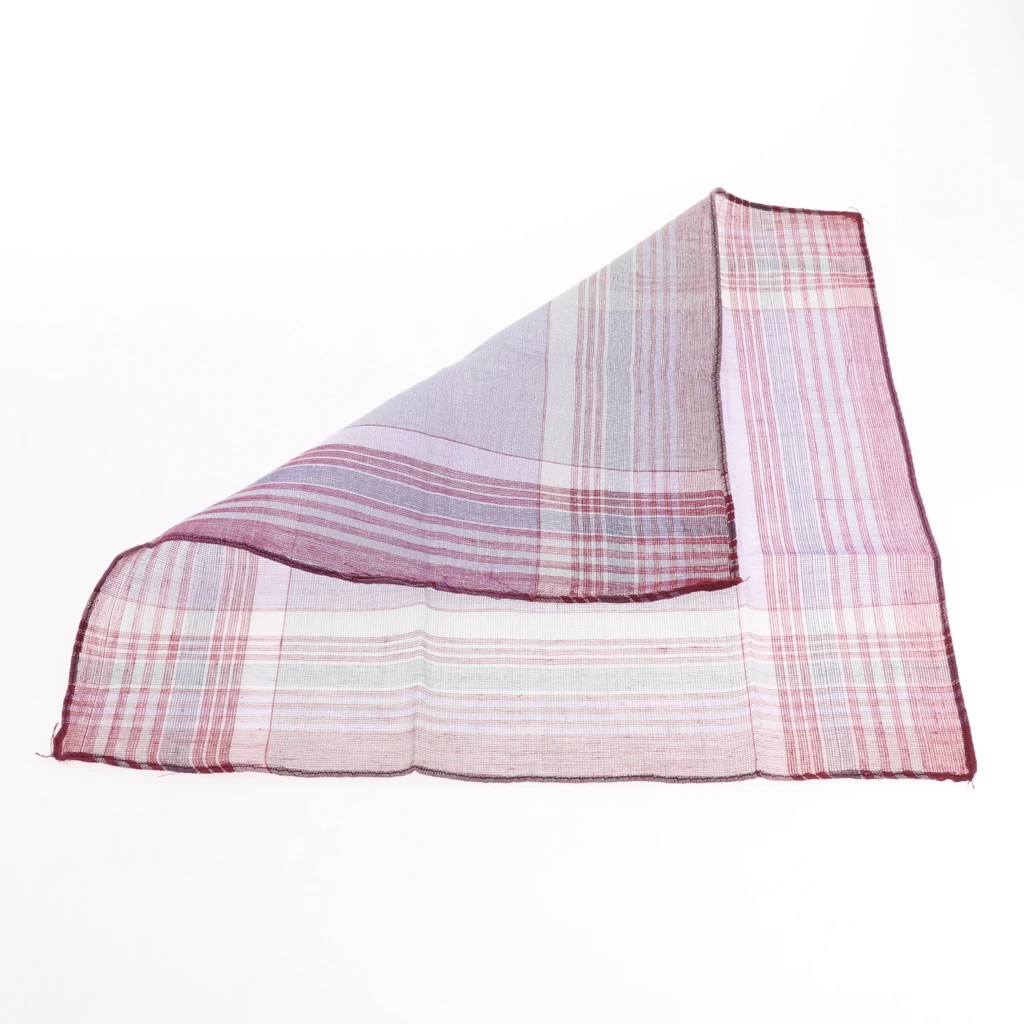 24Pack Men's Plaid Pattern Cotton Handkerchiefs 36x35 cm Classic Pocket Square Hanky носовые платки men's Suit Handkerchief