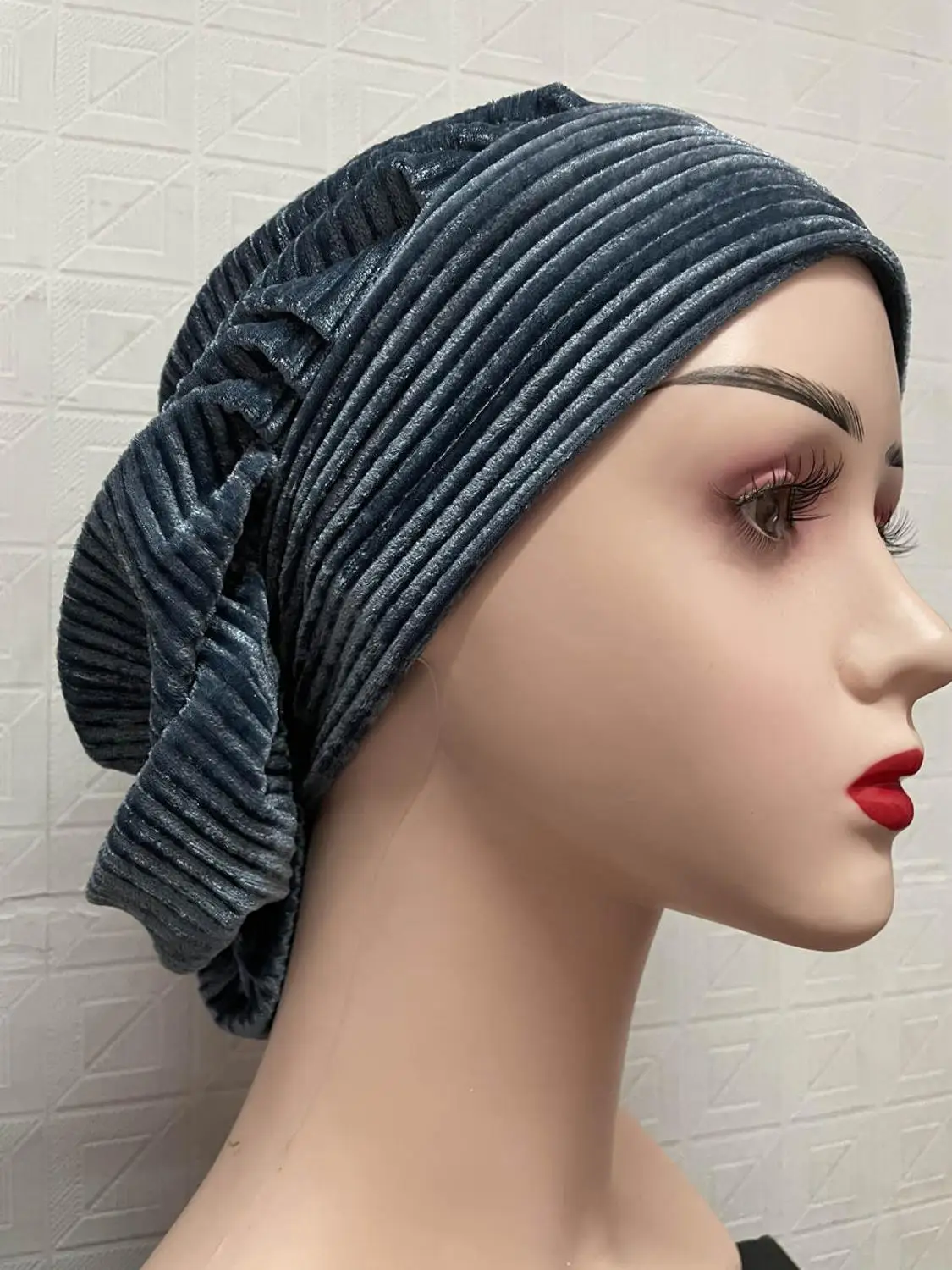 Женские шапки модная шапка бархатный тюрбан головной убор в африканском стиле с