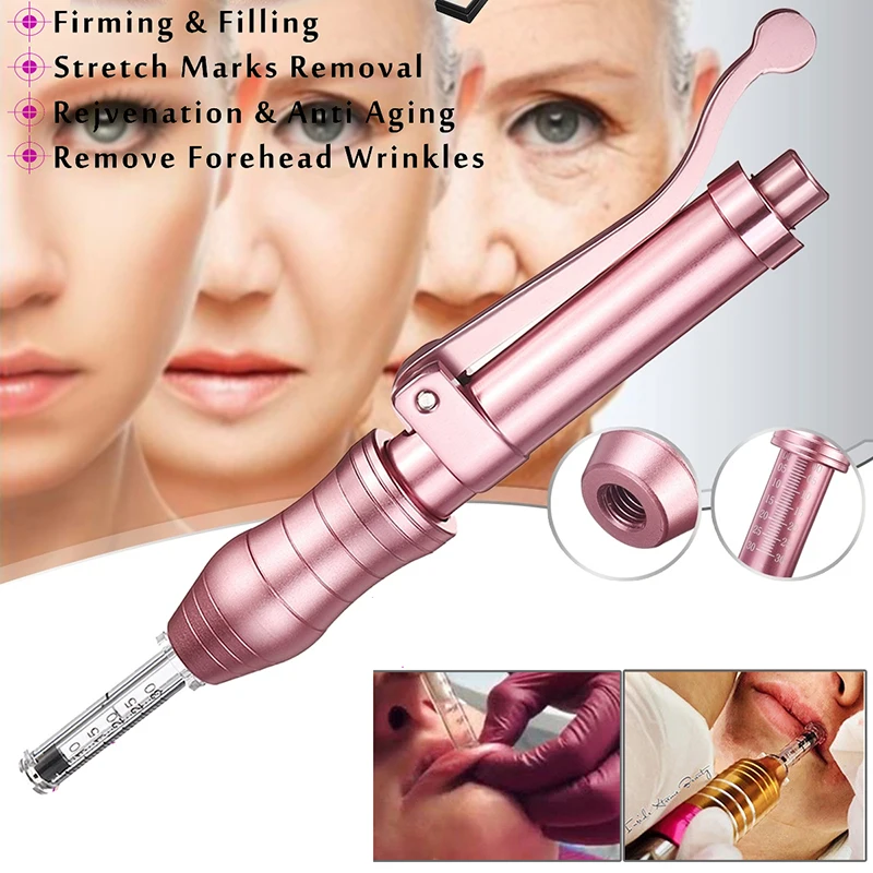 

Pink Hyaluronic Injection Pen Hyaluronic Acid Pen Massage Atomizer Pen for Lips Lifting Medical beauty Anti Wrinkle Syringe