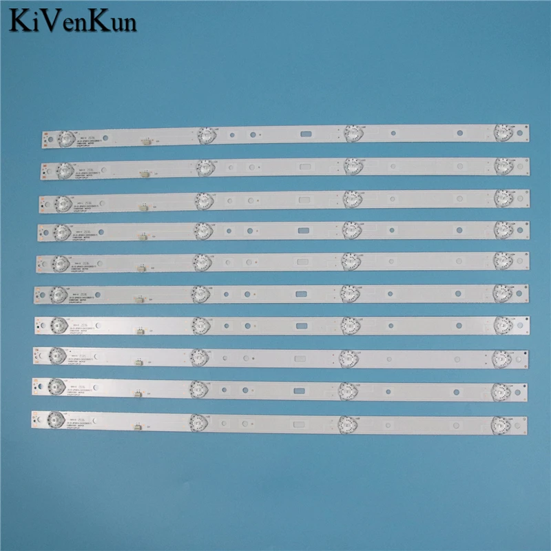 

10PCS TV Lamp Kits LED Backlight Strips For VIOS VI-99865 LED Bars Bands JS-D-JP4910-041EC(60517) Rulers Tapes E49DU1000 Matrix