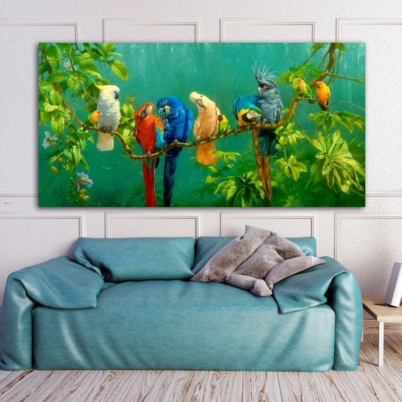 RELIABLI красочные плакаты с попугаями в форме птиц и животных фотографии для дома