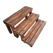 Деревянная мясистая Серебряная скамейка для двора, многоэтажная Балконная лестница, антикоррозионная Цветочная рама для хранения цветов