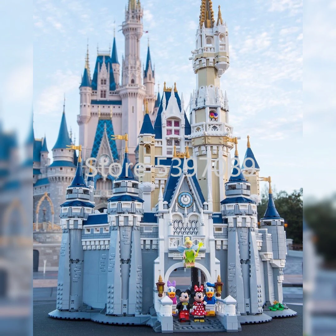 W magazynie klocki klocki 16008 kompatybilne z Legoinglys Disneys Castle 71040 zabawki prezenty dla dzieci -