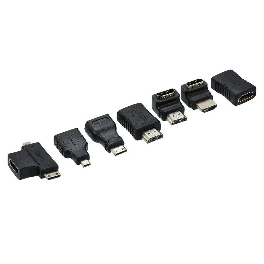 7 шт. 2 в 1 HDMI адаптер Комплект Высокое качество HDMI мини микро адаптер удлинитель Конвертер Разъем наборы для HDTV