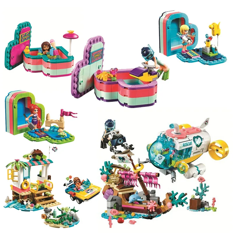 

2020 New Girls Friends Turtles Rescue Mission Building Blocks Kit Bricks Classic Girl Movie Model Kids Toys For Children Gift