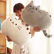 Kawaii – oreiller chat avec fermeture éclair uniquement, peau sans PP, coton, Biscuits, poupée Animal en peluche, 40x30cm, jouets, grande housse de coussin, cadeau