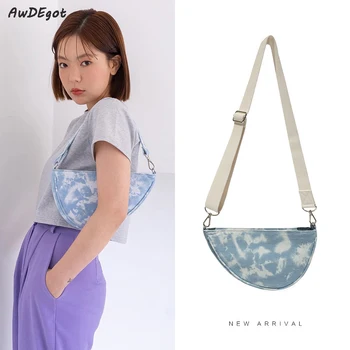 

20oz Plaid Canvas Trend Designer Handbags for Women Fashion Girl Saddle Bag Contrasting Plaid Underarm Shoulder Crossbody Pouch