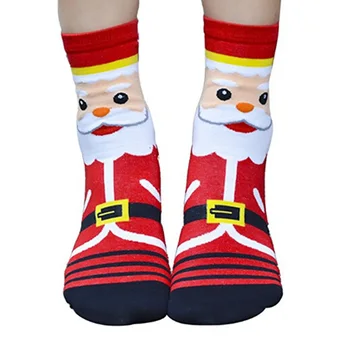 

High-grade Cotton Christmas Sock Gift Bag Xmas Home Decoration Elk Snow Man Santa Claus Bear Christmas Stockings Decoration