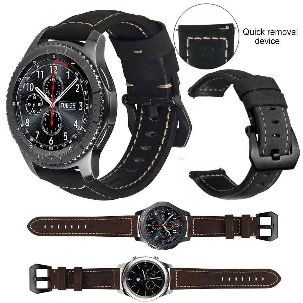 Ремешок из натуральной кожи для Garmin vivoactive 3 4, сменный ремешок для часов Garmin vivoactive4S, браслет
