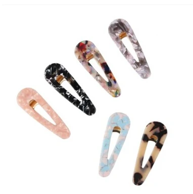 6pcs Новые модные женские Винтажные заколки для волос Леопардовый зажим для волос геометрическая форма капли воды заколки для волос аксессуары для укладки волос - Цвет: 6pcs
