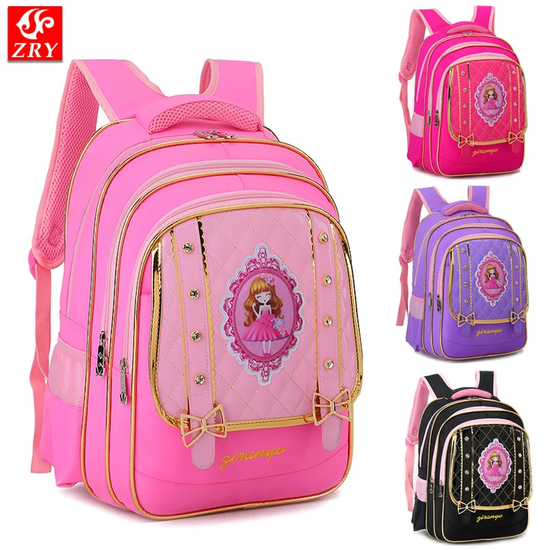 

Deficit Processing Schoolbag Girls Primary School 1-2-3 Grade Children Spine-Backpack Women's 6-12-Year-Old GIRL'S