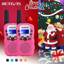 2 шт игрушка Walkie Talkie детская радиостанция Retevis RT388 0,5 Вт PMR PMR446 двухсторонний радио фонарик коммуникатор Рождественский подарок