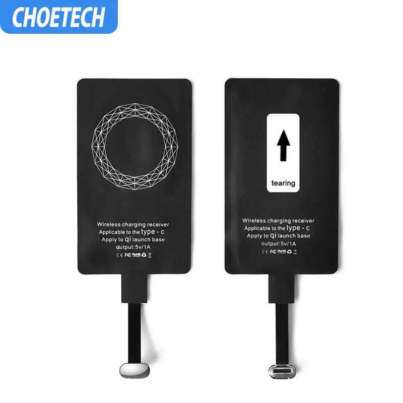 CHOETECH USB Type C ультра тонкий беспроводной зарядный приемник патч модуль чип для LG