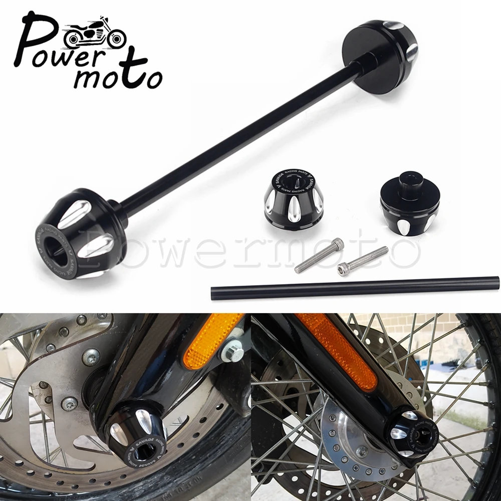 

Защита переднего колеса мотоцикла, ползунок, алюминиевая ось, защита от удара вилки для Harley Softail Standard 2018 2019 2020