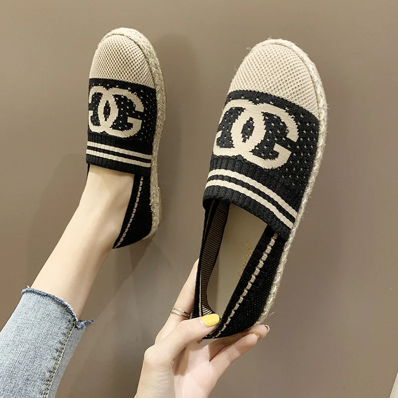 

Fisherman Shoes Women's 2020 Spring New Style Korean-style Canvas Straw Flax Slip-on Casual Versatile Loafers Women's Fashion