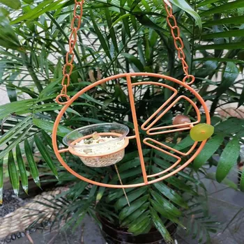 

Outdoor Pet Bird Feeder Balcony Hanging Feeder Orange