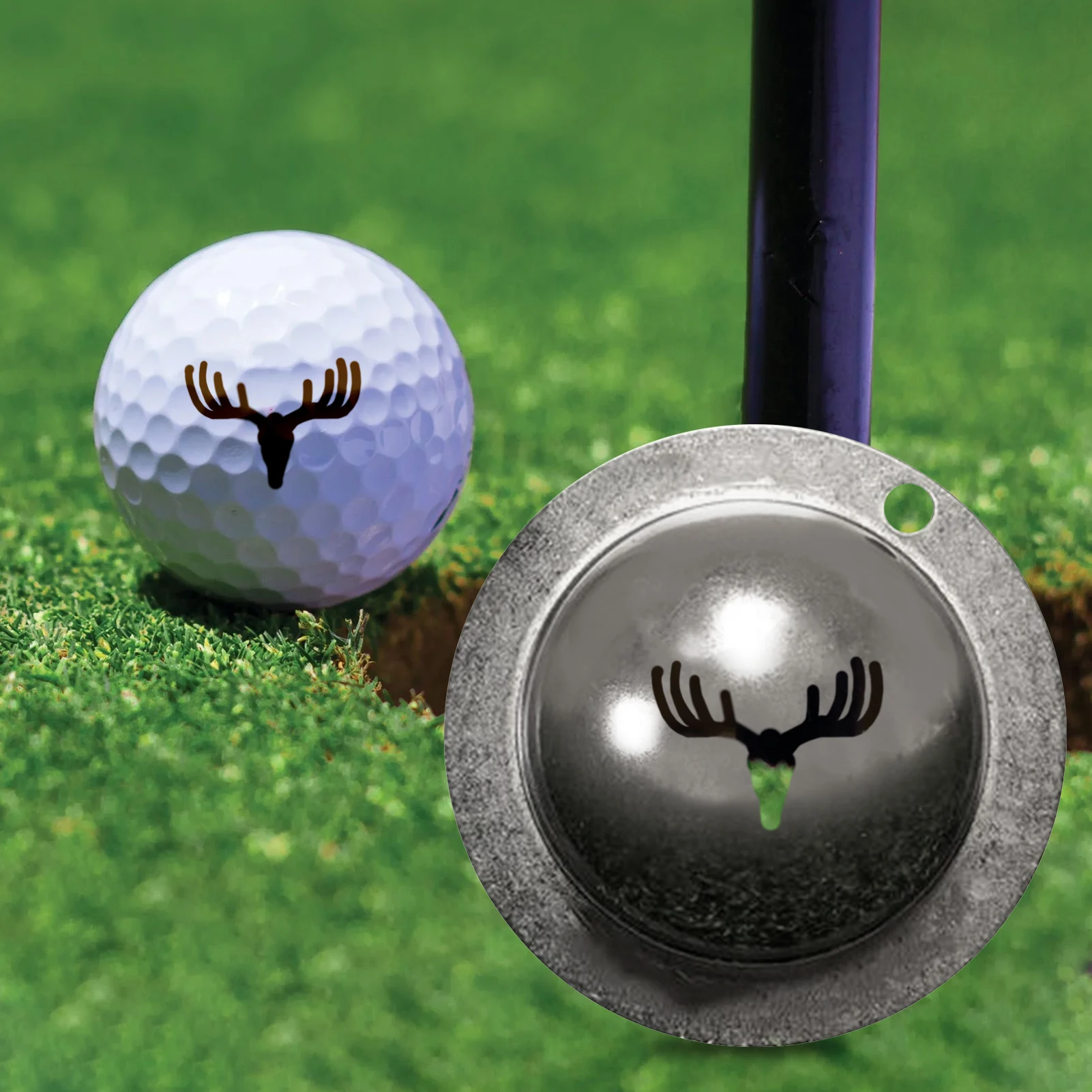 Golf Ball Mark Portable Golf Ball Line Marker Stencil Steel Marker Pen 1Pcs