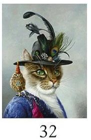 Nordic Rabbit Cat Animal Vintage Big Canvas Painting Art Zebra Lion Elephant Posters And Prints Wall Picture For Living Room - Цвет: 32
