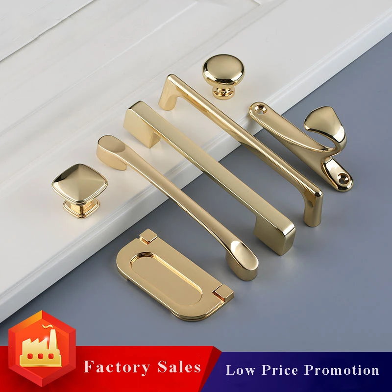Light Luxury Rose Gold Cabinet Door Handles Zinc Alloy Living Room Cupboard Door Handle Drawer Knobs Furniture Handle Hardware