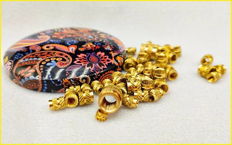 serrilhado bronze embedment thread conjunto de calor inserção porcas sortimento kit para quente melt inset plástico