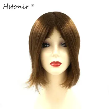 

Hstonir Injected Silicon Euorpean Remy Hair Piece Hair Toupee Hair Replacement System H076