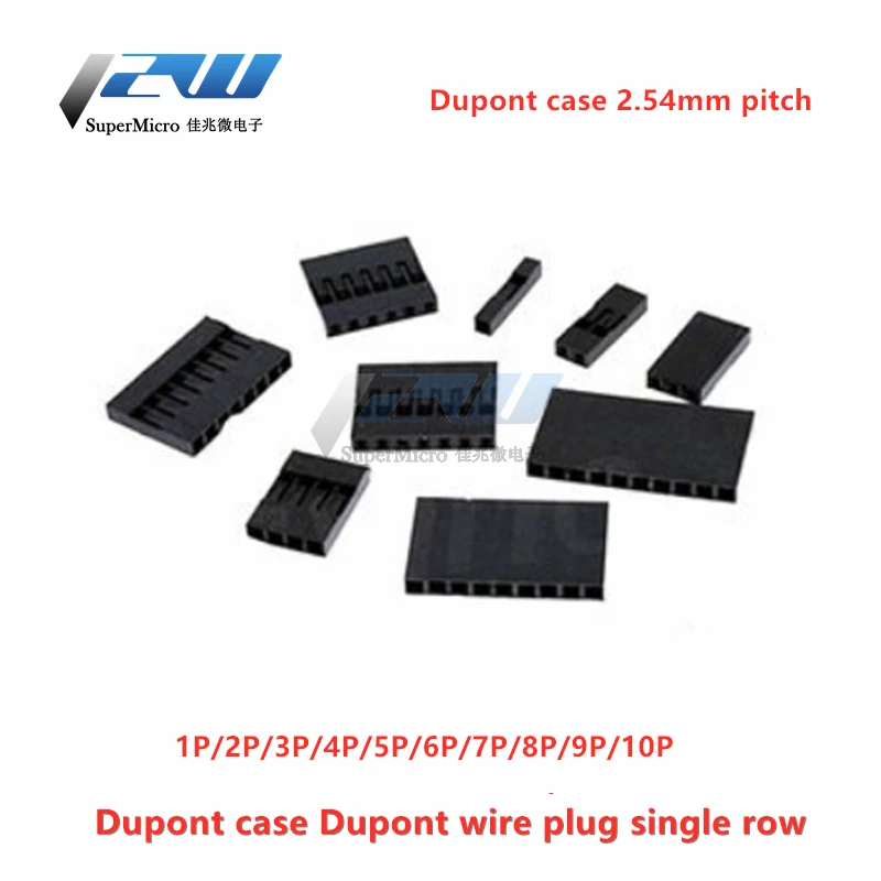 Пластиковый корпус Dupont 50 Uds 1 штырь 2 штырька 3 4 5 штырьков 6 7 8 10 54 мм разъем P/2 P/3 P |