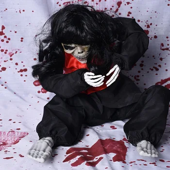 

Hot Halloween Decoration Bar KTV Decorative Shaking Crying Skull Ghost Weeping Girl House Back Room Horrible Trick Halloween Pro