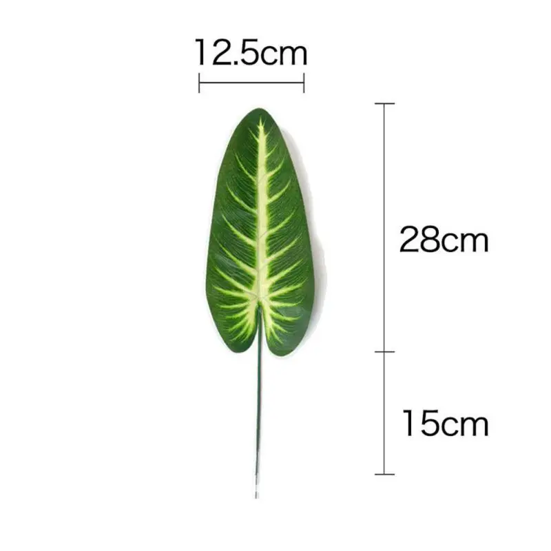 5Pcs Artificial Large Plant Leaves Tropical Palm Leaves for Home BookstoreDecor Simulation Leaves Multi Plant Leaves x - Color: A3
