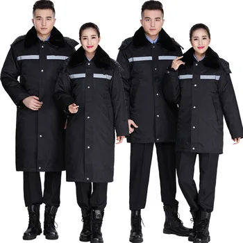 

2020 NewDesigner Men's Padded Jacket Cold-proof Padded Long Padded Jacket Workwear for Labor Security Secret Service Padded Coat