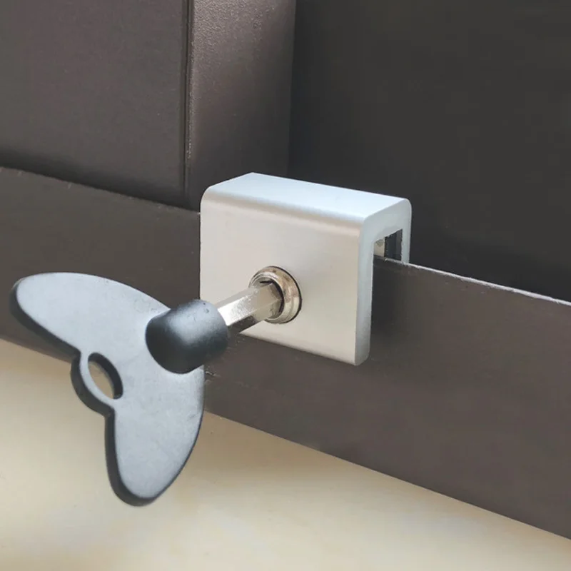 New child protection Door Window Lock Restrictor Aluminum Children Security Window Cable Limit Lock Safety Key Lock baby safety