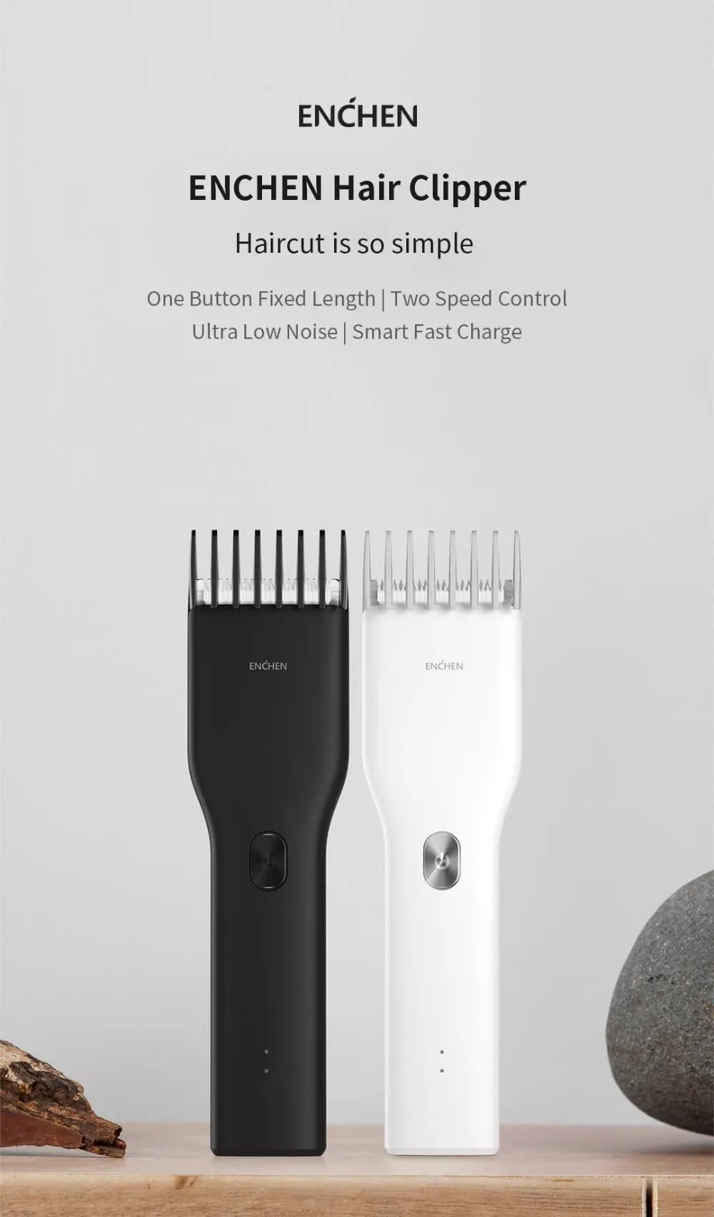 Xiaomi ENCHEN Boost USB электрическая машинка для стрижки волос двухскоростная керамическая машинка для стрижки волос быстрая зарядка триммер для