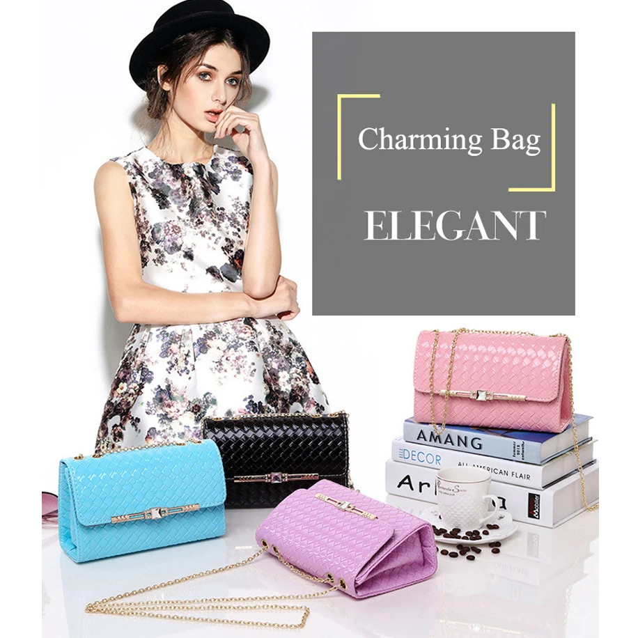 

Luxury Women Messenger Bags Handbags Sweet Ladies Leather Bags Designer French Style Bag Shoulder Bag Female Crossbody Bag Black