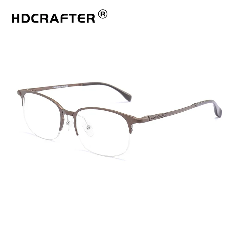 HDCRAFTER новые очки в алюминиево магниевой оправе мужские полуоправы для очков по