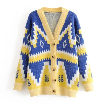 

Winter Autumn 2019 Cardigan For Women Long Sleeve With V-Neck Knitted Sweater For Ladies Open Front Cardigan Tops