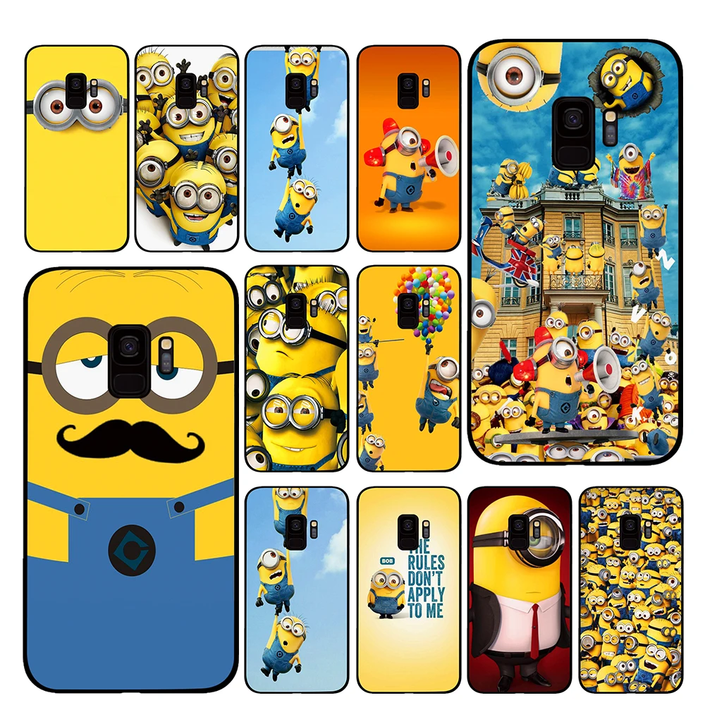 

Cute Minions cartoon Phone Case for Samsung Galaxy S10 S10E S8 Plus S6 S7 Edge S9 S10e Plus Note 8 9 Cover