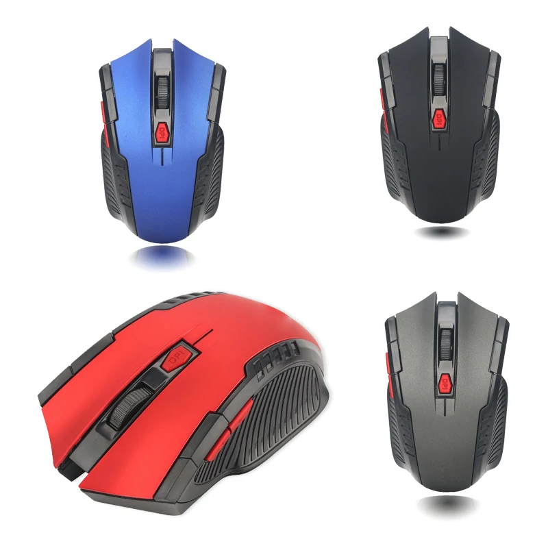 2,4G ratón inalámbrico 1600 DPI ajustable 6 botones ratón de juego con Nano receptor ratón inalámbrico para ordenador/ordenador portátil