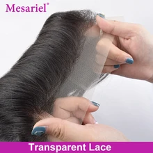 Mesariel бразильские объемные волнистые волосы 13*4 прозрачное фронтальное закрытие шнурка человеческие волосы не Реми свободная часть фронта шнурка