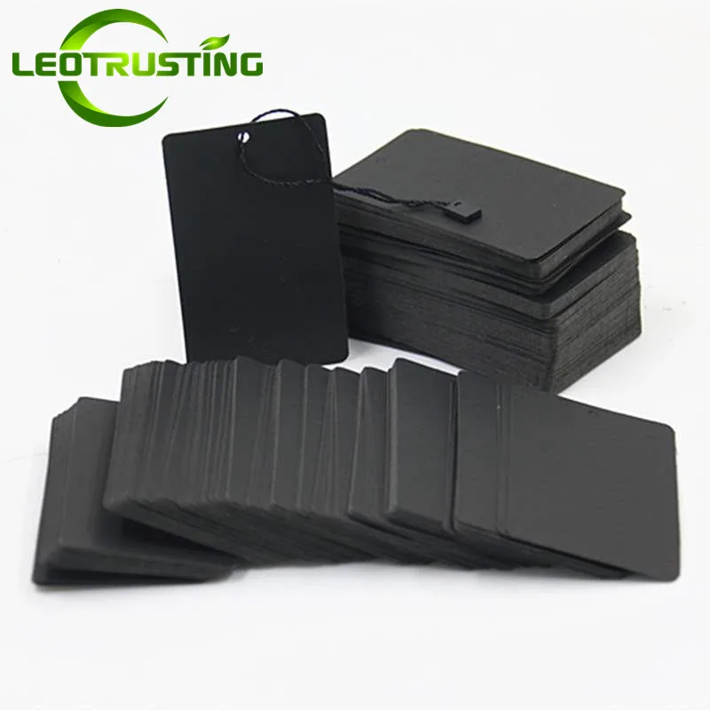 100PCS 350gsm 검은 종이 크리 에이 티브 빈 태그 DIY 골 판지 수 제 파티 생일 웨딩 크리스마스 선물 꽃 상자 레이블
