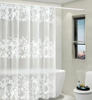 

Aggcual European shower curtain waterproof mildew-proof thickened print flower Bath curtain peva bathroom decor accessory y10