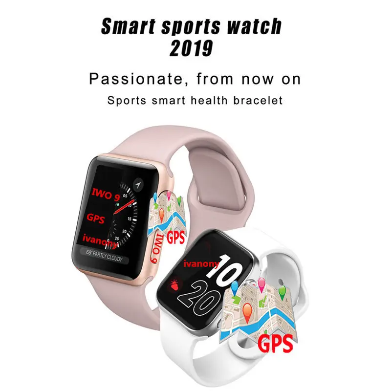 

GPS Smart watch IWO 9 44mm Series 4 Heart Rate Motion track Sports Smartwatch For Apple iPhone Android PK IWO 8 Plus IWO 10